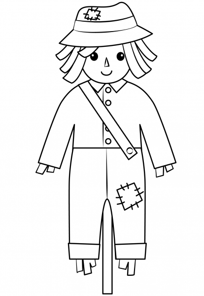 Scarecrow coloring page image
