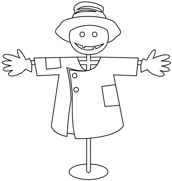 Scarecrow coloring page image