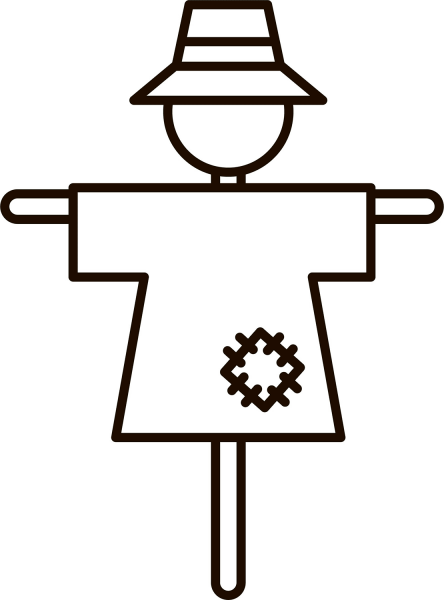 Scarecrow coloring page image