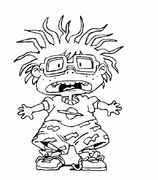 Scared Chuckie  coloring page image