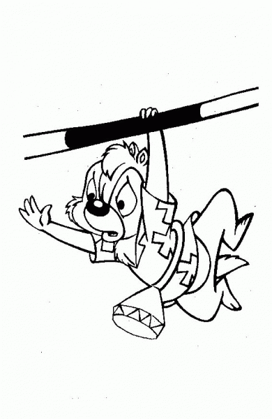 Scared Dale coloring page image