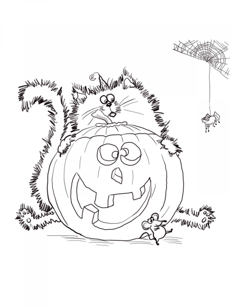Scaredy Cat Splat coloring page image