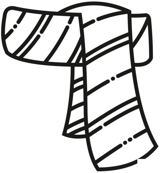 Scarf coloring page image