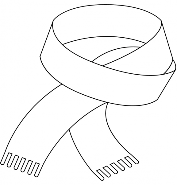 Scarf coloring page image