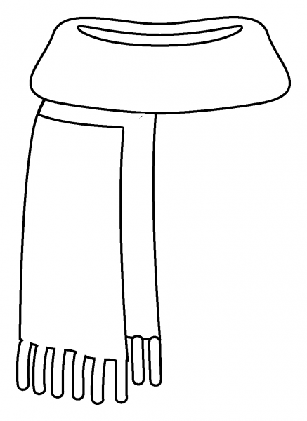 Scarf Emoji coloring page image