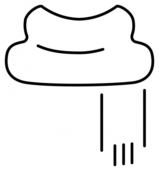 Scarf Emoji coloring page image