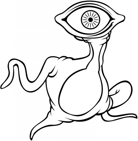 Scary Eye  coloring page image