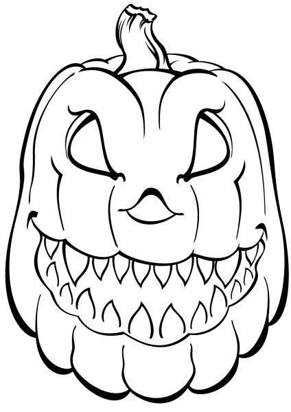 Scary Pumpkin coloring page image