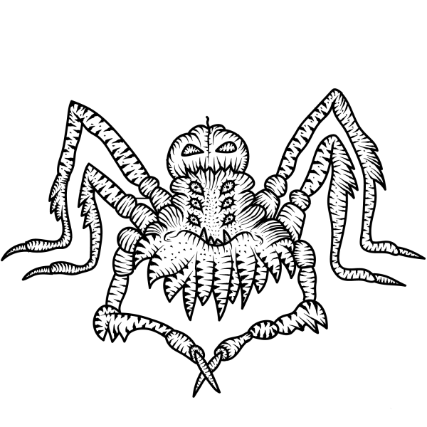 Scary Spider coloring page image