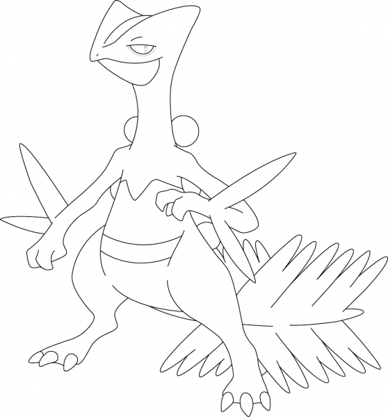 Sceptile Pokemon coloring page image