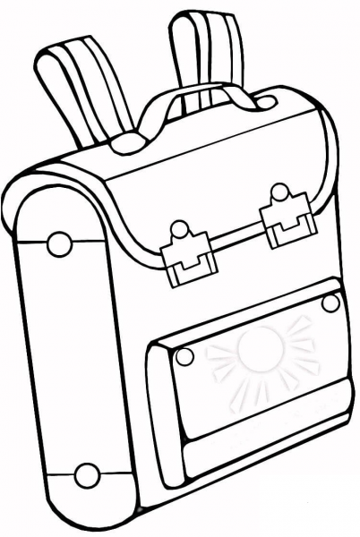 School Bag  coloring page image
