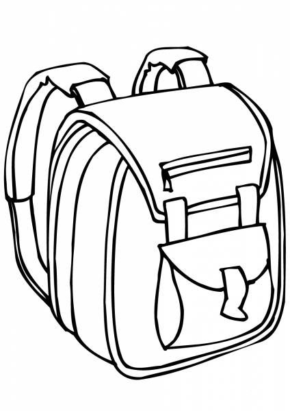 School Bag coloring page image