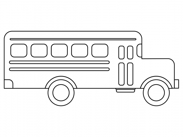 School Bus coloring page image
