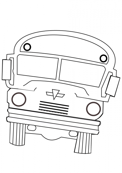 School Bus coloring page image