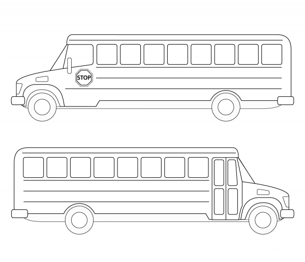 School Bus coloring page image