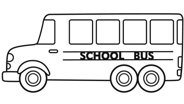School Bus coloring page image