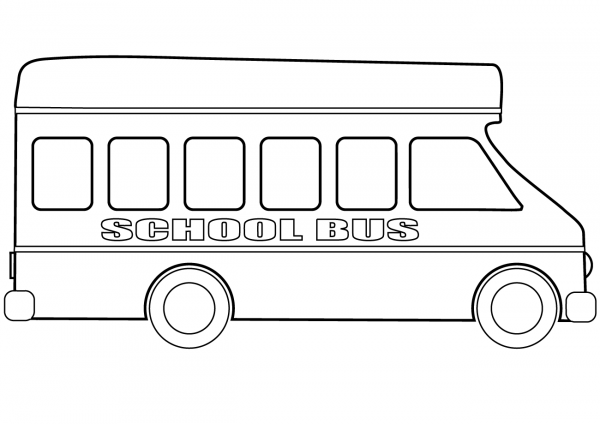 School Bus coloring page image