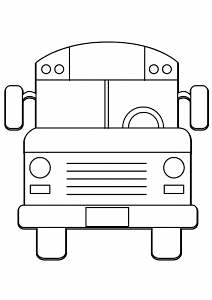 School Bus coloring page image