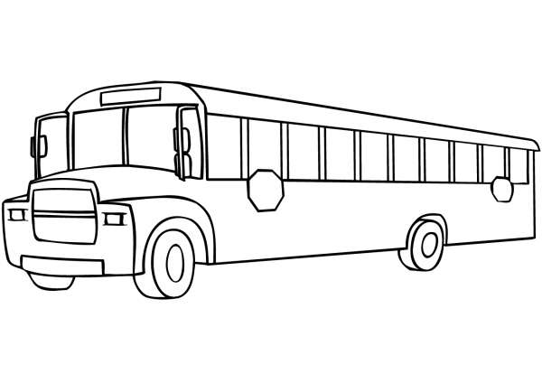 School Bus coloring page image