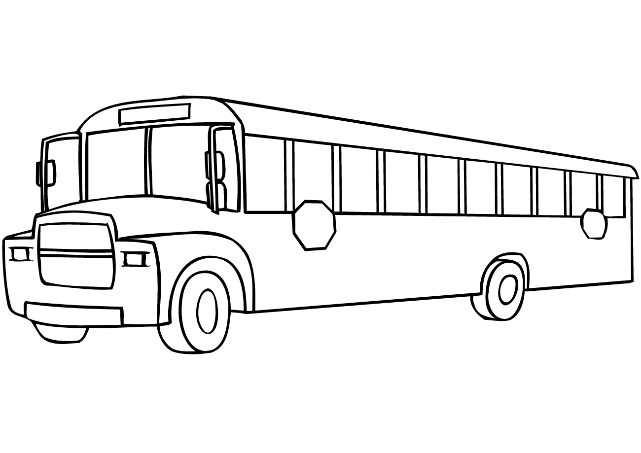 School Bus coloring page - ColouringPages