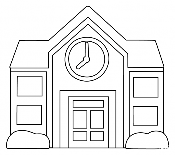 School Emoji coloring page image