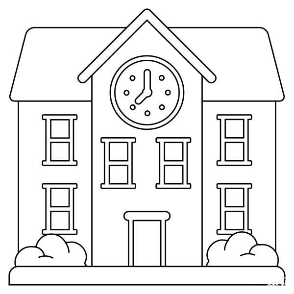 School Emoji coloring page image