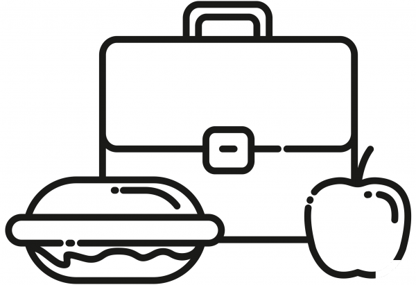 School Lunch coloring page image
