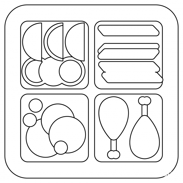 School Lunch coloring page image