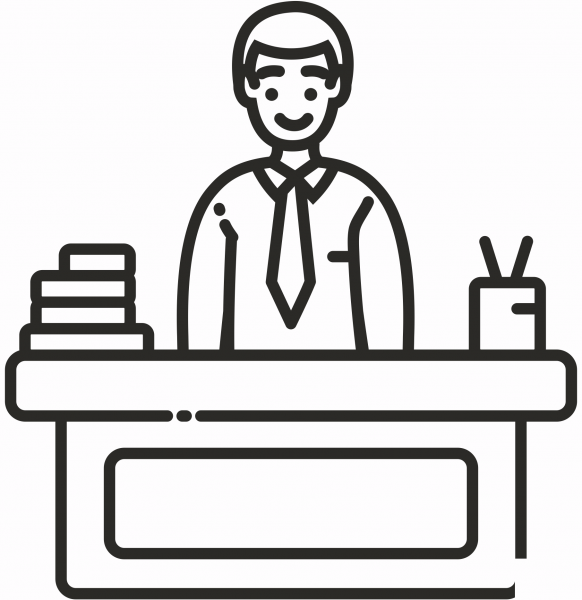 School Principal coloring page image