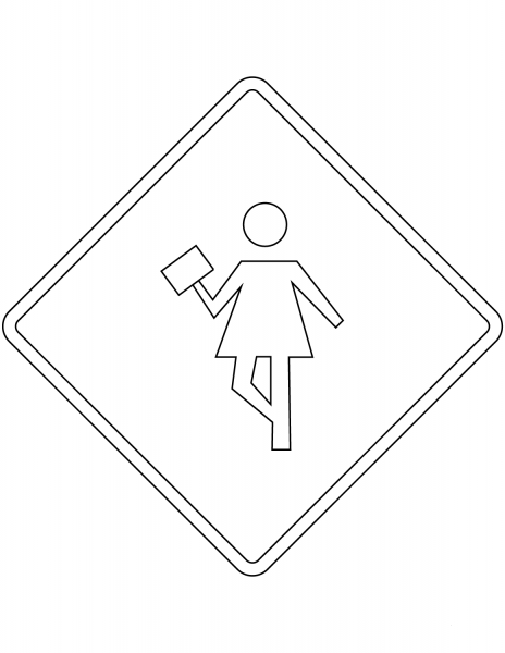 “School Zone” Sign in Argentina coloring page image