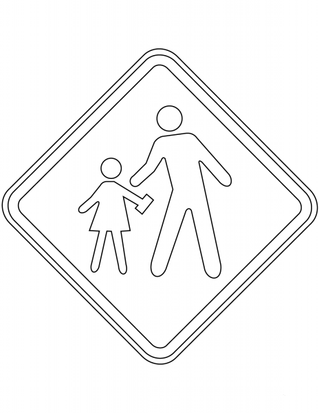 “School Zone” Sign in Brazil coloring page image