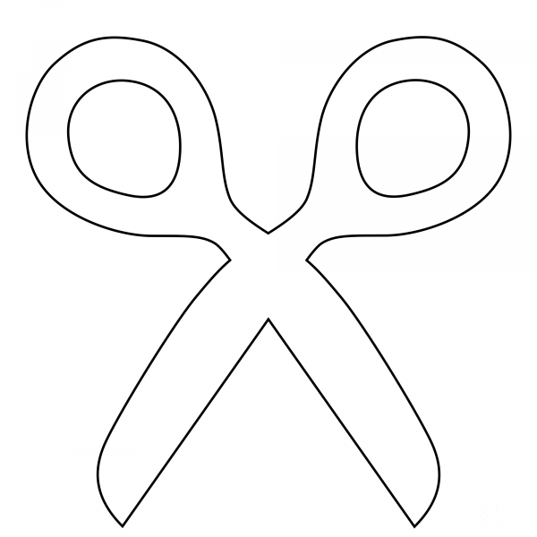 Scissor coloring page image
