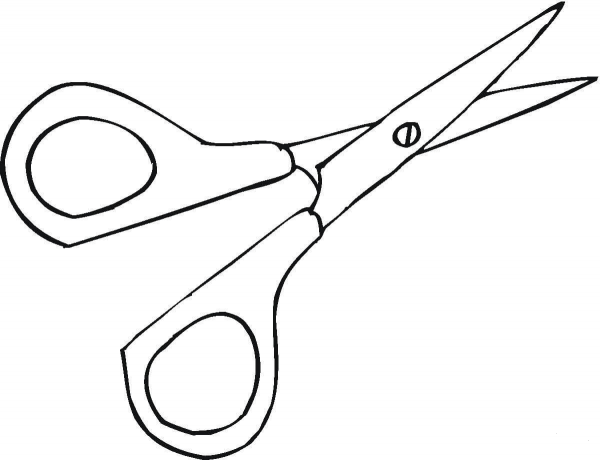 Scissors  coloring page image