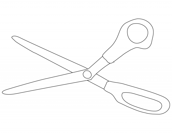 Scissors coloring page image