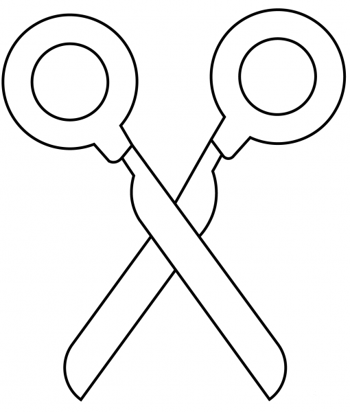 Scissors Emoji coloring page image