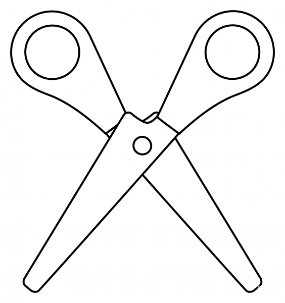 Scissors Emoji coloring page image