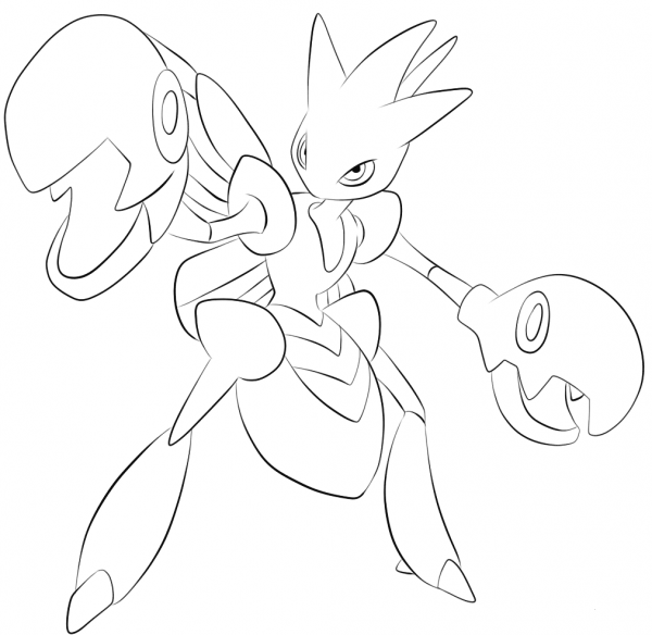 Scizor coloring page image