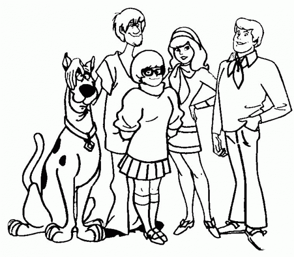 Scooby’s Friends  coloring page image