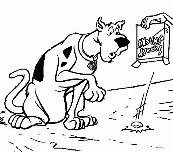 Scooby’s Snack  coloring page image