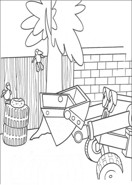 Scoop And Birds  coloring page image