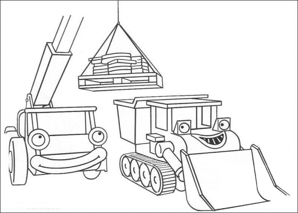 Scoop And Lofty  coloring page image