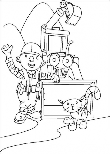 Scoop Bob And Pilchard  coloring page image