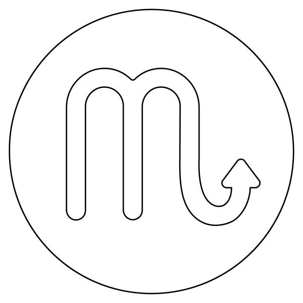 Scorpio Emoji coloring page image
