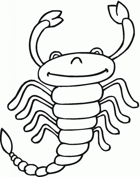 Scorpion 13 coloring page image
