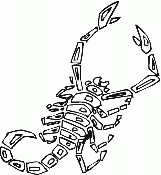 Scorpion 3 coloring page image