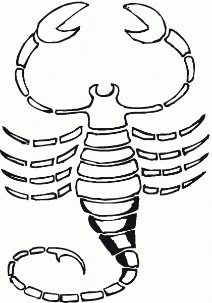 Scorpion 6 coloring page image