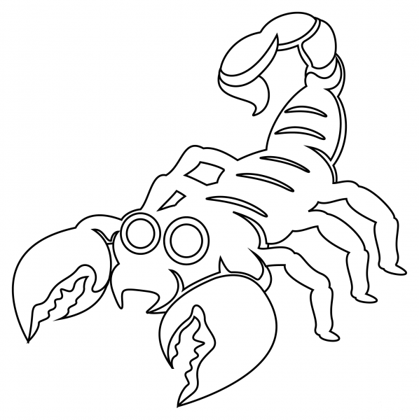 Scorpion coloring page image
