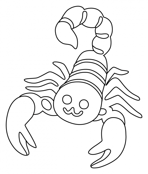 Scorpion Emoji coloring page image