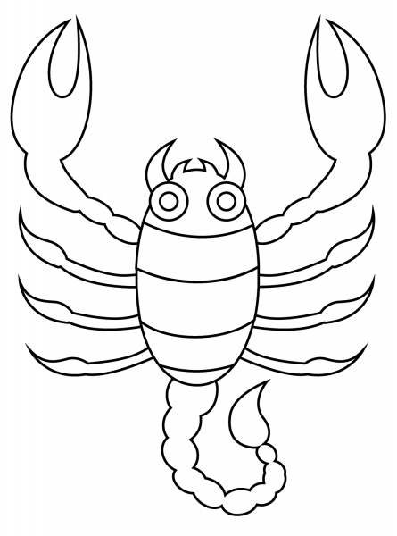Scorpion Emoji coloring page image