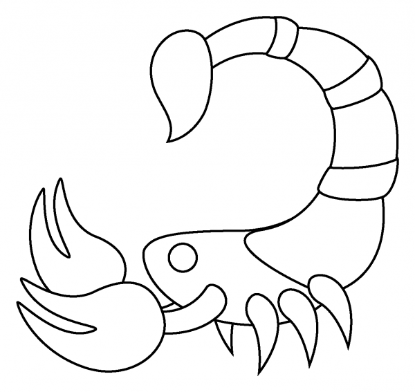 Scorpion Emoji coloring page image